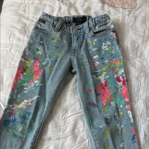 Polo by Ralph Lauren Kids Jeans with Colorful Paint Splatter